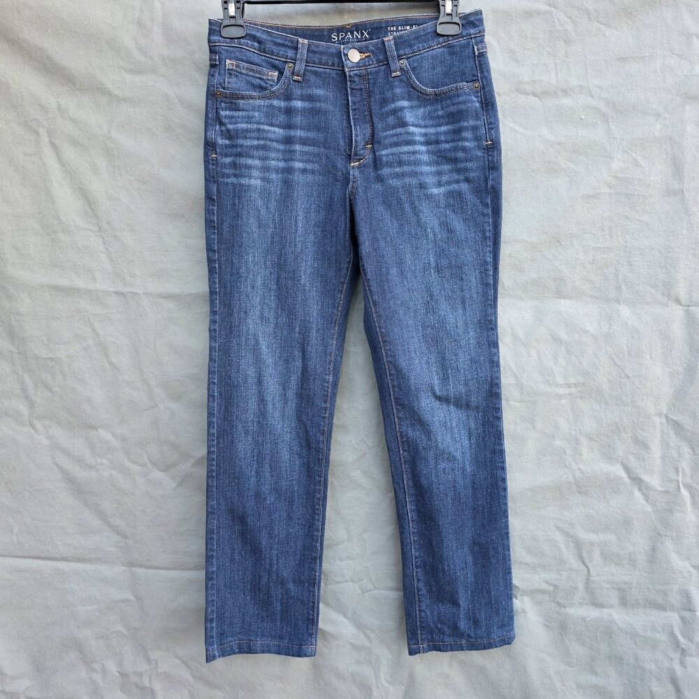 SPANX Size 30 The Slim X Straight Jeans Pants Dark Wash